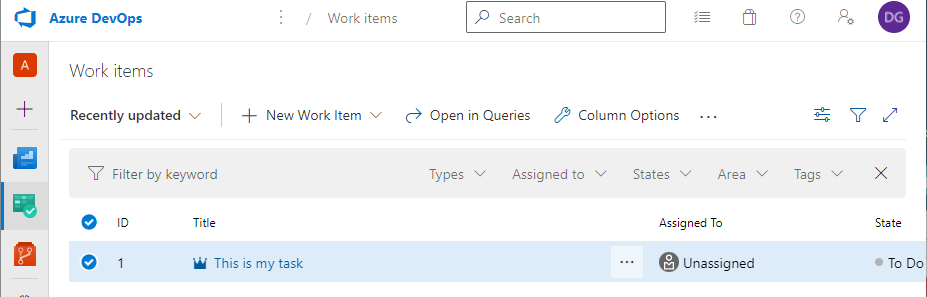 Work items on Azure Boards